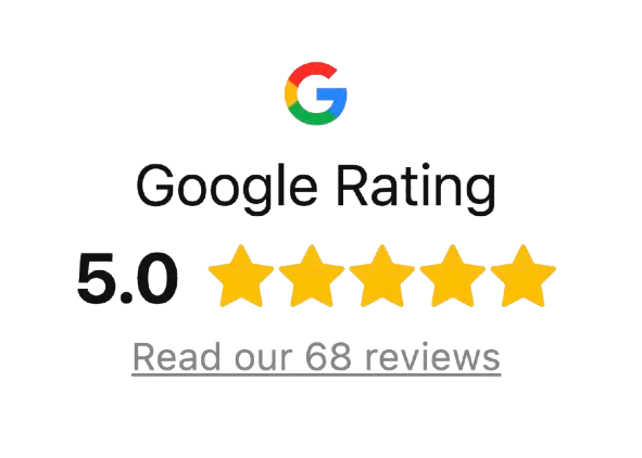 Google Rating 5.0 stars — read our 68 reviews